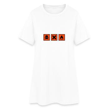 Chimiste - Robe T-shirt Femme - blanc - Devant
