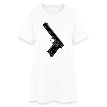 Pistolet militaire 38 Colt - Robe T-shirt Femme - blanc - Devant