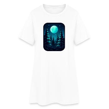 Pins au clair de lune - Robe T-shirt Femme - blanc - Devant
