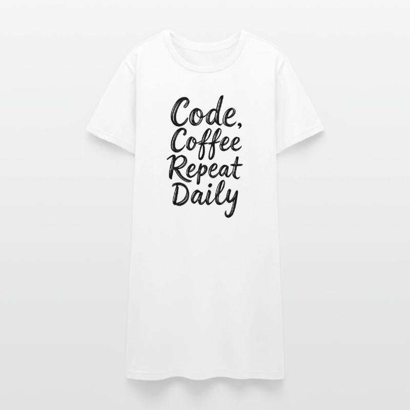 Code Sleep Debug Repeat Programmer Shirt Women’s T-Shirt Dress