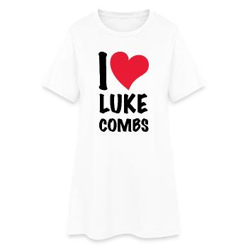 J’adore Luke Combs - Robe T-shirt Femme - blanc - Devant