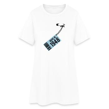 Birthday T-Shirt 1948 - Women’s T-Shirt Dress - white - Front