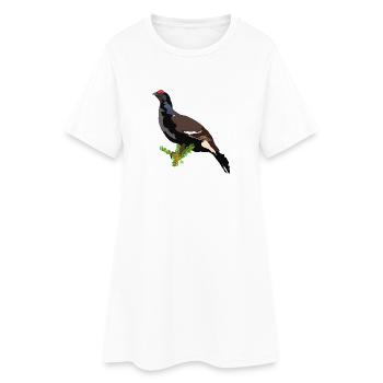 Birkhuhn - Frauen T-Shirt-Kleid - Weiß - Vorne