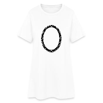 frame1_vec_1de - Frauen T-Shirt-Kleid - Weiß - Vorne