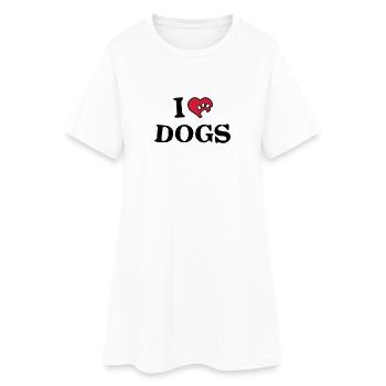 hundeherz_a_2c - Robe T-shirt Femme - blanc - Devant
