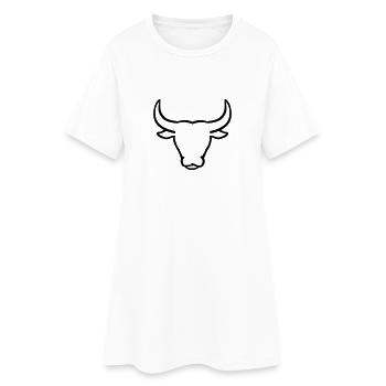 Taureau - Robe T-shirt Femme - blanc - Devant