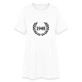 1948 - Frauen T-Shirt-Kleid - Weiß - Vorne