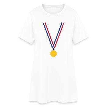 Médaille d'Or - France - Robe T-shirt Femme - blanc - Devant