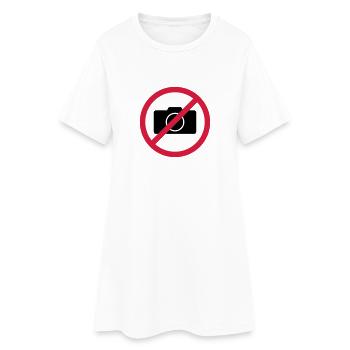 Pas Photographie / / faire contre Photo / / - Robe T-shirt Femme - blanc - Devant