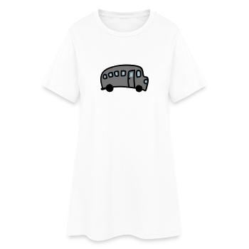 Bus 3 - Frauen T-Shirt-Kleid - Weiß - Vorne
