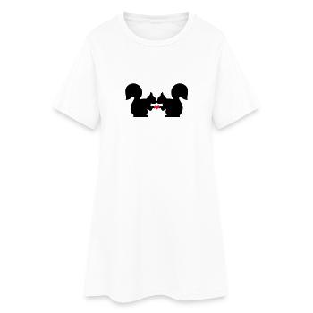 Ecureuil - Robe T-shirt Femme - blanc - Devant