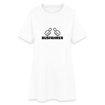 Busfahrer - Frauen T-Shirt-Kleid - Weiß - Vorne