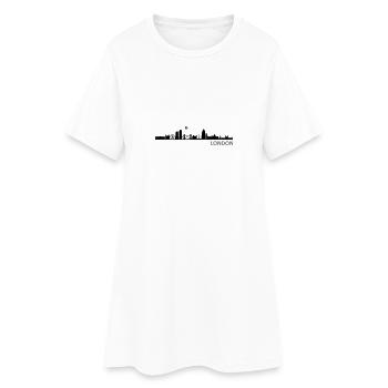 Skyline - London - Frauen T-Shirt-Kleid - Weiß - Vorne