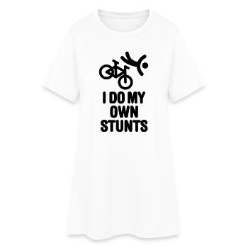 I do my own stunts mountain bike MTB ATB Cyclisme - Robe T-shirt Femme - blanc - Devant