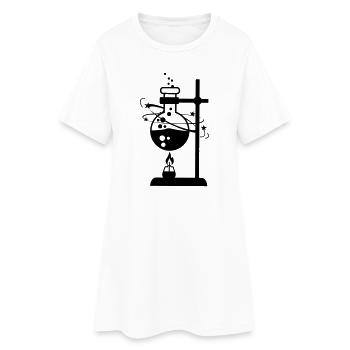 Laboratoire - Robe T-shirt Femme - blanc - Devant