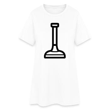 suction cup - Women’s T-Shirt Dress - white - Front