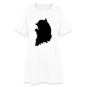 Carte de la Corée du Sud - Robe T-shirt Femme - blanc - Devant