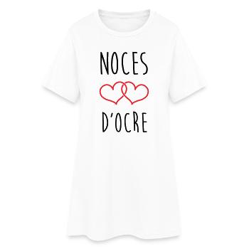 Noces d'Ocre 71 ans de mariage - Robe T-shirt Femme - blanc - Devant