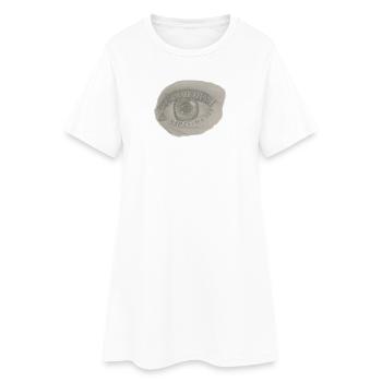 Realistische Auge Zeichnung - Bleistift  - Frauen T-Shirt-Kleid - Weiß - Vorne