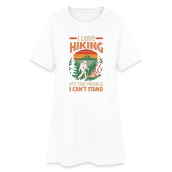 Randonnée sur sentier de montagne Randonnée en plein air Braconnage - Robe T-shirt Femme - blanc - Devant