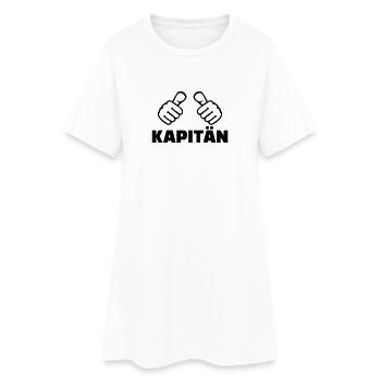 Kapitän - Frauen T-Shirt-Kleid - Weiß - Vorne