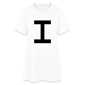 zahl_1_roemisch - Frauen T-Shirt-Kleid - Weiß - Vorne