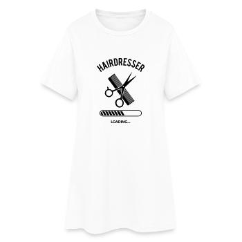 Hairdresser Loading - Robe T-shirt Femme - blanc - Devant