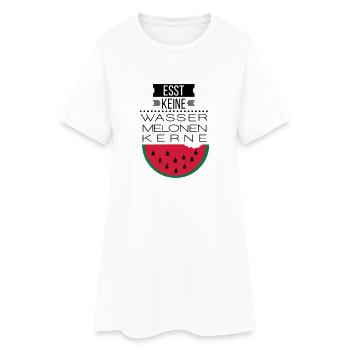 wassermelone - Frauen T-Shirt-Kleid - Weiß - Vorne