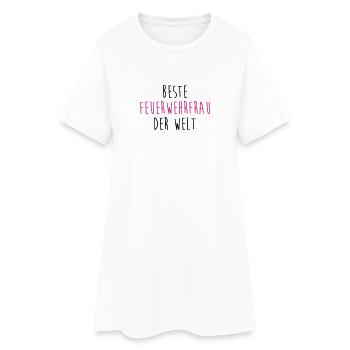 Feuerwehrmann Feuerwehrfrau Feuer Feuerwehr - Frauen T-Shirt-Kleid - Weiß - Vorne