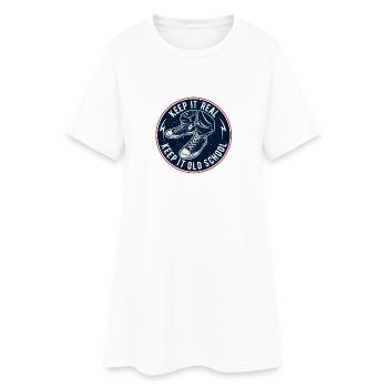 Keep It Oldschool - Frauen T-Shirt-Kleid - Weiß - Vorne