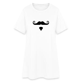 Mustache - Women’s T-Shirt Dress - white - Front