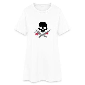 Cooking Skull - Robe T-shirt Femme - blanc - Devant