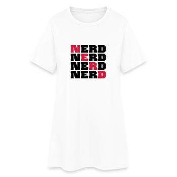 Nerd - Robe T-shirt Femme - blanc - Devant