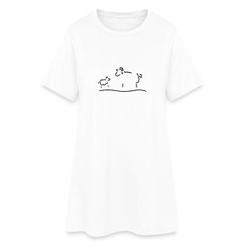 schaf mit baby - Frauen T-Shirt-Kleid - Weiß - Vorne