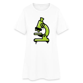 Mikroskop Graffiti Logo - Frauen T-Shirt-Kleid - Weiß - Vorne