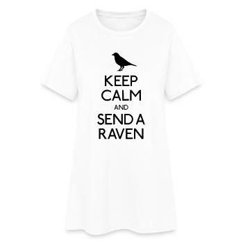 Keep Calm Raven - Robe T-shirt Femme - blanc - Devant