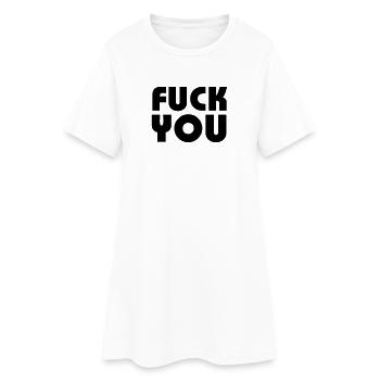 Fuck you - Robe T-shirt Femme - blanc - Devant