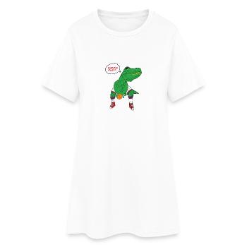 Dino - Dinosaures - T-Rex - Basketball - Sports - Robe T-shirt Femme - blanc - Devant
