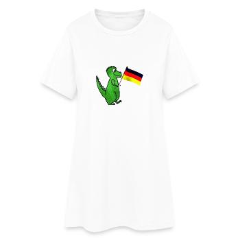 Deutschland Fußball WM Dino - Frauen T-Shirt-Kleid - Weiß - Vorne