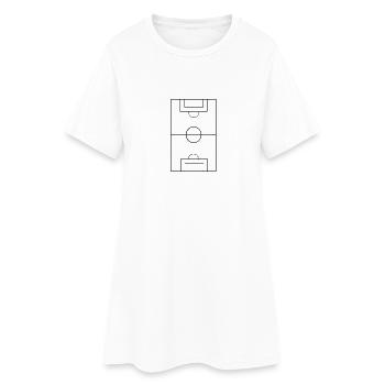 Fußballfeld - Frauen T-Shirt-Kleid - Weiß - Vorne