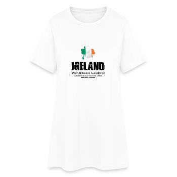 Kleeblatt - Irland Flagge - Frauen T-Shirt-Kleid - Weiß - Vorne