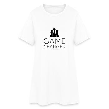 Game CHANGER - Chess T-Shirt - Idée cadeau - Robe T-shirt Femme - blanc - Devant