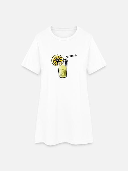 citronnade - Robe T-shirt Femme - blanc