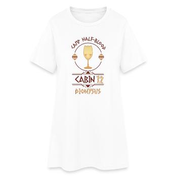 Cabin #12 in Camp Half Blood, Child of Dionysus - Women’s T-Shirt Dress - white - Front