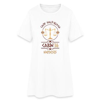 Cabin #16 in Camp Half Blood, Child of Nemesis - Women’s T-Shirt Dress - white - Front