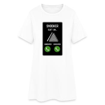 Snooker ruft an - Frauen T-Shirt-Kleid - Weiß - Vorne
