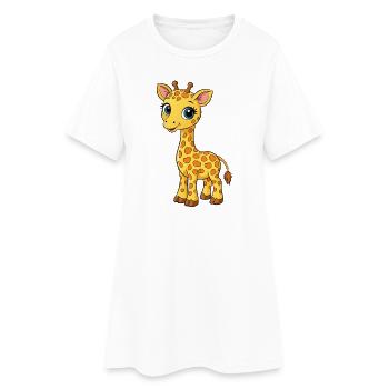 Bébés girafes - Robe T-shirt Femme - blanc - Devant