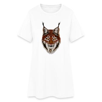 Lynx - Le plus grand félin d’Europe - Robe T-shirt Femme - blanc - Devant