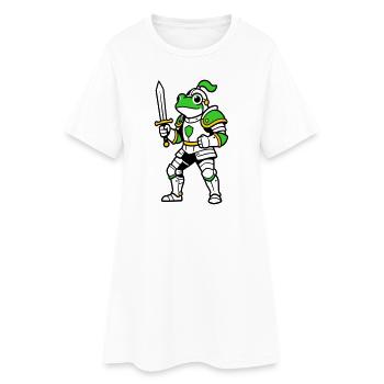 Chevalier Grenouille - Robe T-shirt Femme - blanc - Devant