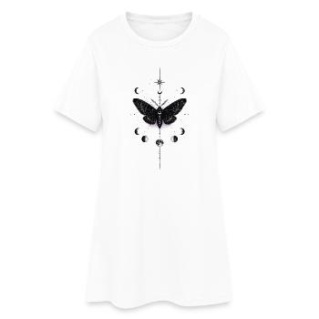 Papillon de nuit au clair de lune dans l’Anneau Céleste - Robe T-shirt Femme - blanc - Devant